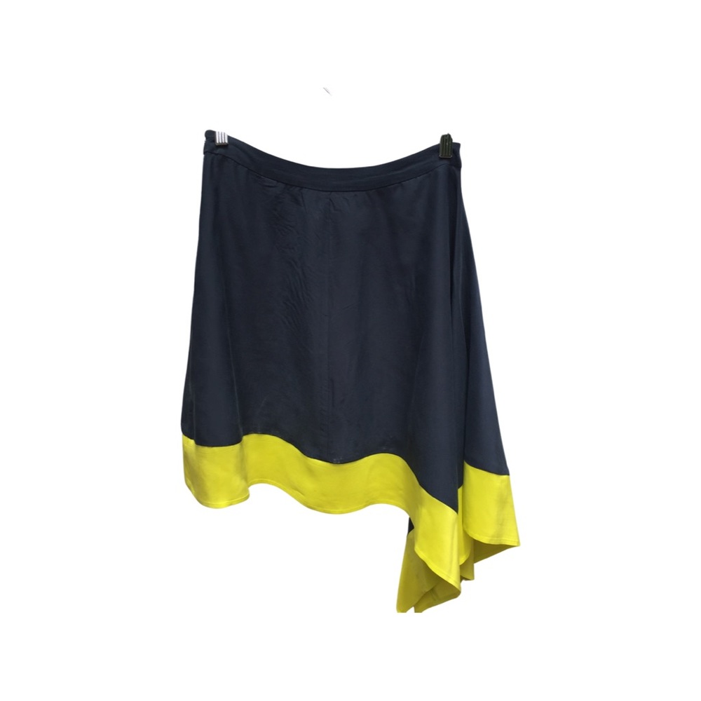 Trouve Asymetrical Two-tone Color Blocked Silk Skirt Size Small!
